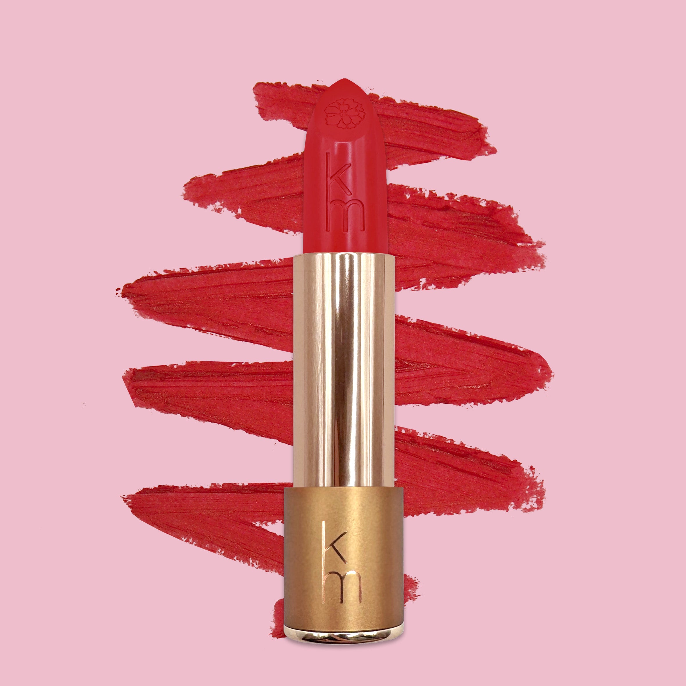 Red Lipstick with vibrant swatch 