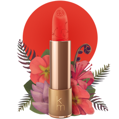 08 Coral Dawn - Natural Lipstick with flowers
