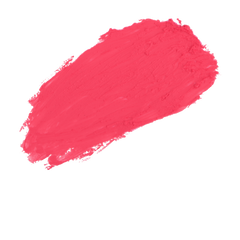 swatch of bright coral lipstick 
